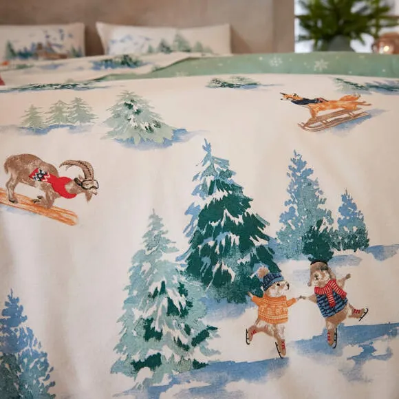 Animaux à la montagne Housse de couette