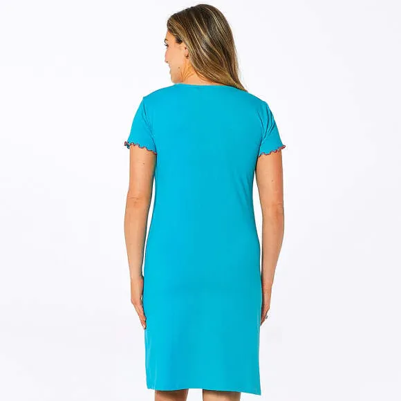Au bord du bassin Maxi t-shirt bleu azur