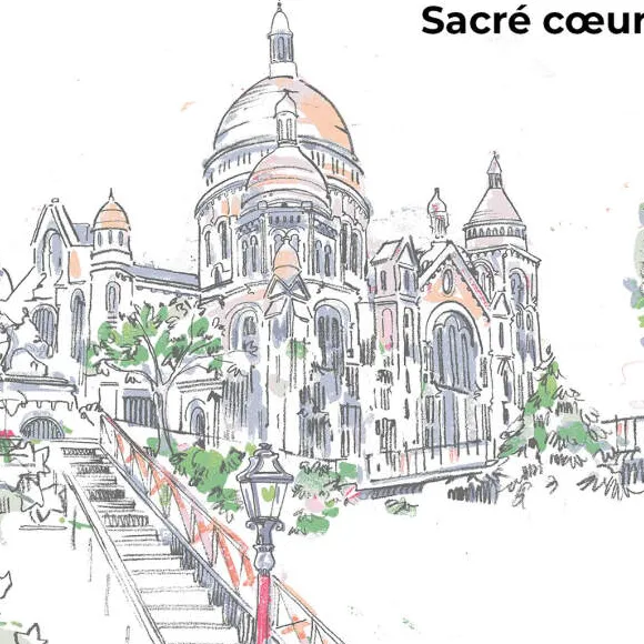 Balade dans Paris Housse de couette