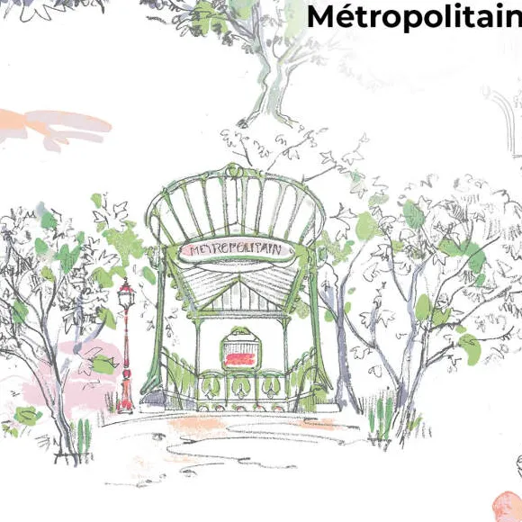 Balade dans Paris Housse de couette
