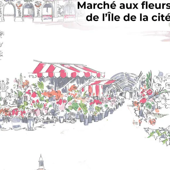 Balade dans Paris Housse de couette