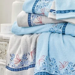Cascades florales  2 gants de toilette
