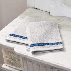 Cascades florales  2 gants de toilette