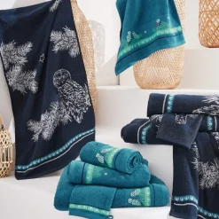 Chouette la nuit  Drap de bain