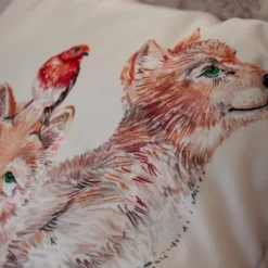 Câlins en forêt  Housse de coussin