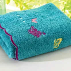 Confettis et papillons  Drap de bain