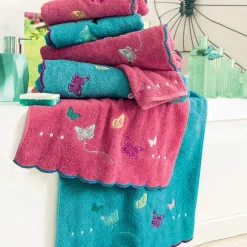 Confettis et papillons  Drap de bain