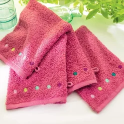Confettis et papillons  2 gants de toilette