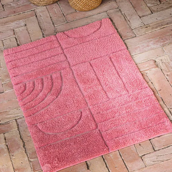 Douce géométrie Tapis de bain tufté