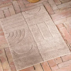 Douce géométrie  Tapis de bain tufté