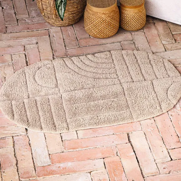 Douce géométrie Tapis de bain tufté