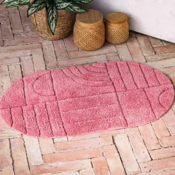 Douce géométrie  Tapis de bain tufté