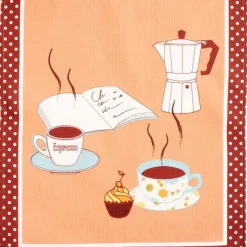 Détente et cappuccino  2 essuie-mains