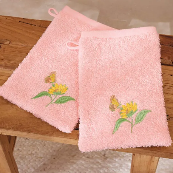 Eclats d'été 2 gants de toilette