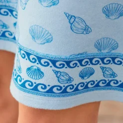 Escale à Santorin  Robe imprimée