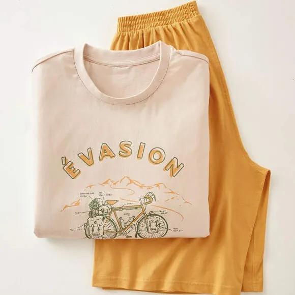 Evasion Pyjama short ivoire
