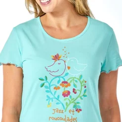 Fleurs de jazz Pyjama bleu