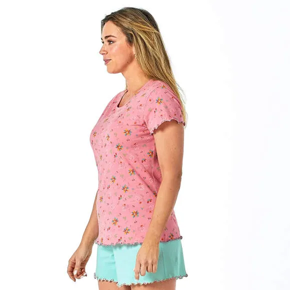 Fleurs de jazz Pyjama rose