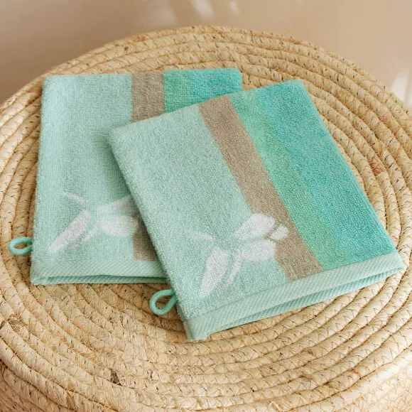 Fleurs de sérénité 2 gants de toilette
