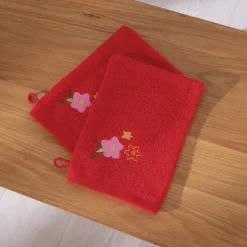 Floralia  2 gants de toilette