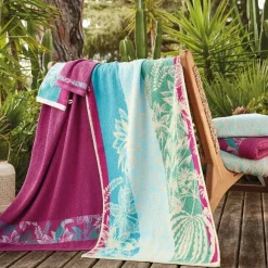 Jardin tropical  2 gants de toilette