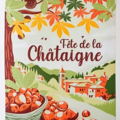 La fête de la châtaigne  3 torchons et 3 essuie-mains