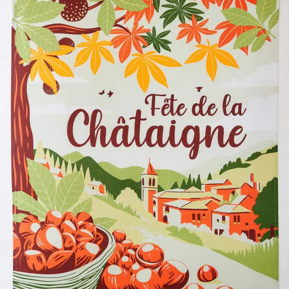 La fête de la châtaigne 3 torchons et 3 essuie-mains