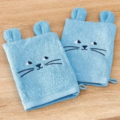 La tête dans les étoiles  2 gants de toilette
