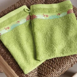 Le chant du colibri  2 gants de toilette
