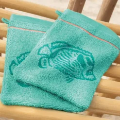 Les trésors de Bora-Bora  2 gants de toilette