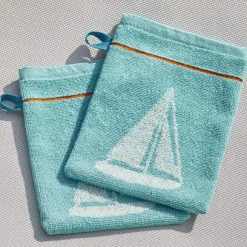 Ligne nautique  2 gants de toilette
