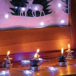 Lueurs de fêtes  5 bougies étoiles