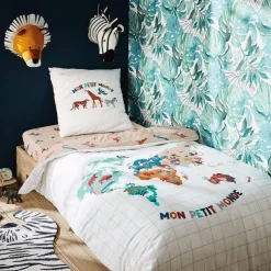 Mon petit monde  Parure de lit housse de couette enfant