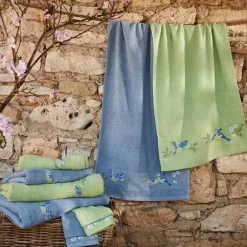 Mésanges et pommiers  2 gants de toilette