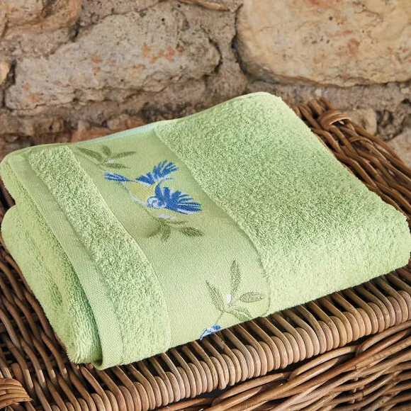 Mésanges et pommiers Serviette de bain