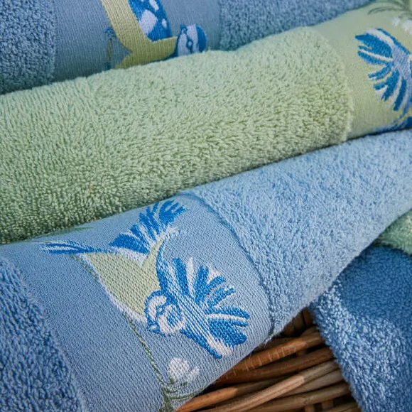 Mésanges et pommiers Serviette de bain