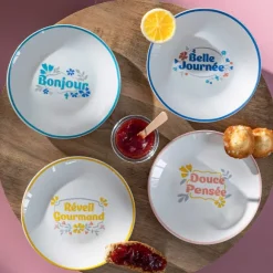 Petits bonheurs  4 assiettes