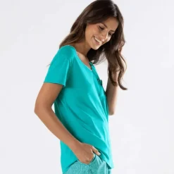 Poésie créole T-shirt turquoise