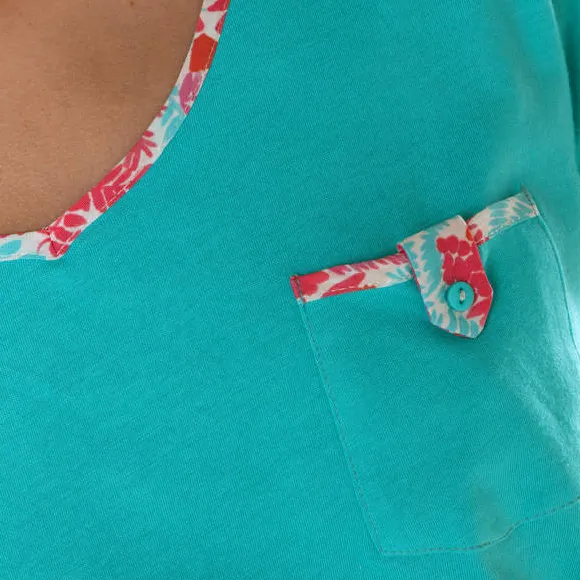 Poésie créole T-shirt turquoise