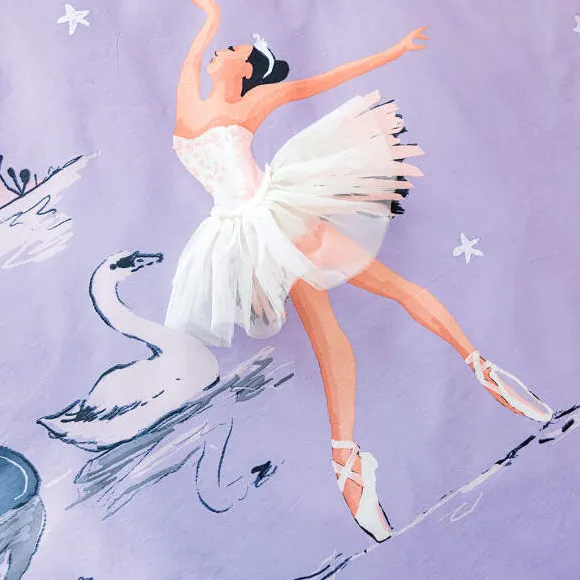 Princesse des cygnes Housse de couette et taie d'oreiller