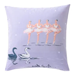 Princesse des cygnes Housse de couette et taie d'oreiller