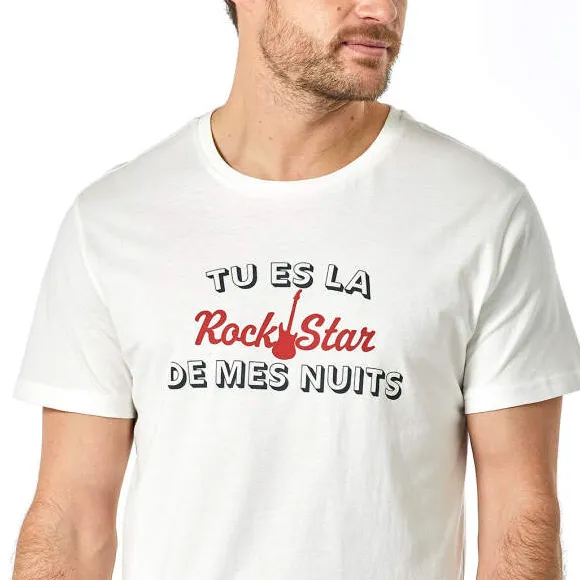 Rockeur dormeur Pyjama short ivoire