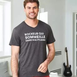 Rockeur dormeur Pyjama short anthracite