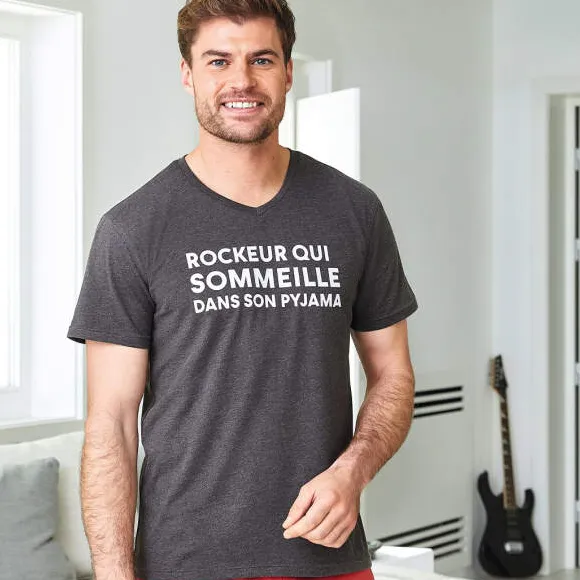 Rockeur dormeur Pyjama short anthracite