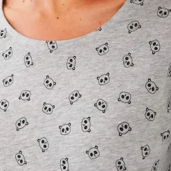 Rose bambou  T-shirt gris