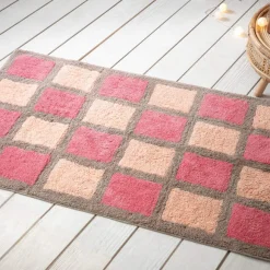 Rose blush Tapis de bain avec ou sans antidérapant