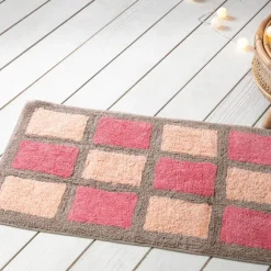 Rose blush  Tapis de bain avec ou sans antidérapant