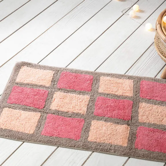 Rose blush Tapis de bain avec ou sans antidérapant