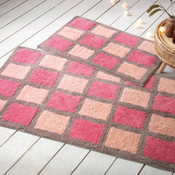 Rose blush Tapis de bain avec ou sans antidérapant