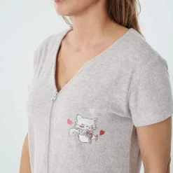 Réveil en fanfare été  Peignoir zippé
